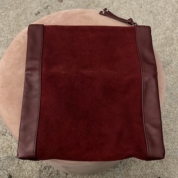 Sole Society suede and vegan leather fold over clutch - Picture 3 of 6
